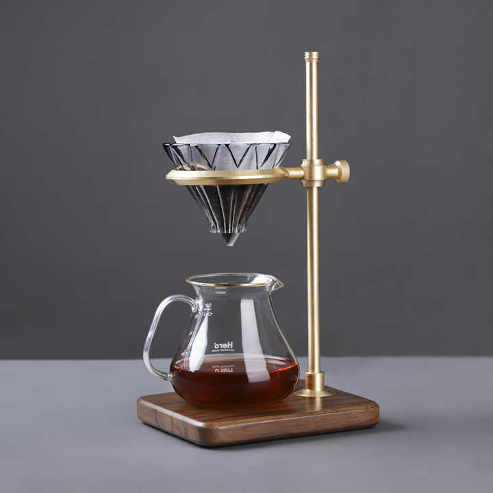 adjustable coffee dripper stand with wood base universal filter holder for pour over brewing adjustable coffee dripper stand with wood base universal filter holder for pour over brewing
