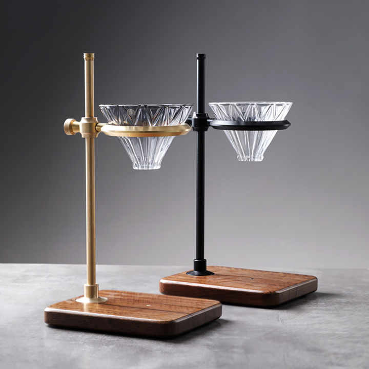 adjustable coffee dripper stand with wood base universal filter holder for pour over brewing adjustable coffee dripper stand with wood base universal filter holder for pour over brewing